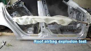 Air curtain explosion test